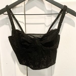 Gilly Hicks Black Lace Bustier